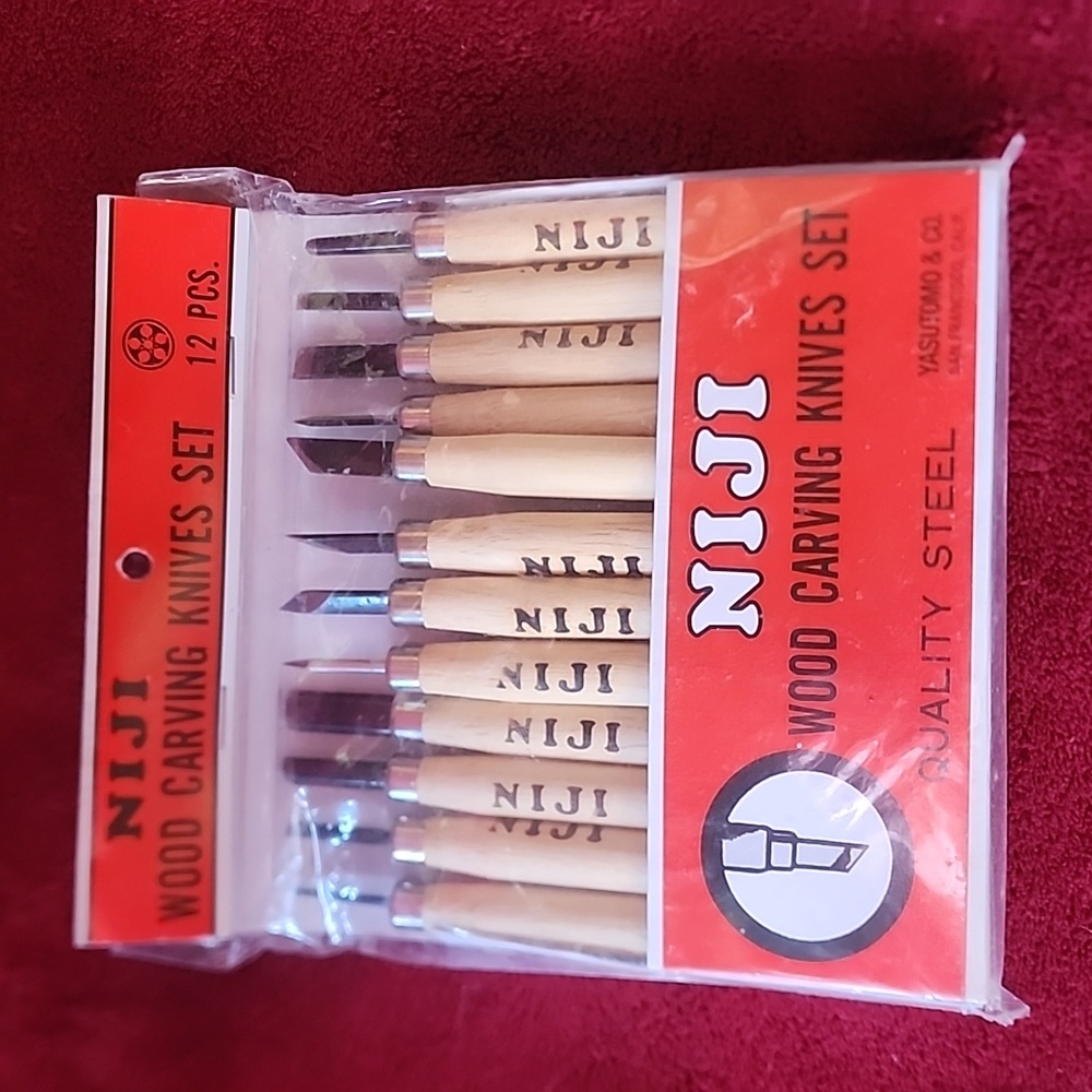 New, 12 Pcs. NIJI Wood Carving Knives Set. Quality Steel.